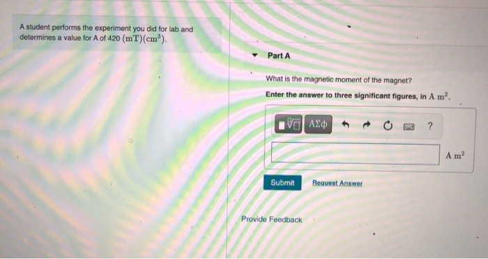 Solved A student performs the experiment you did for lab and | Chegg.com