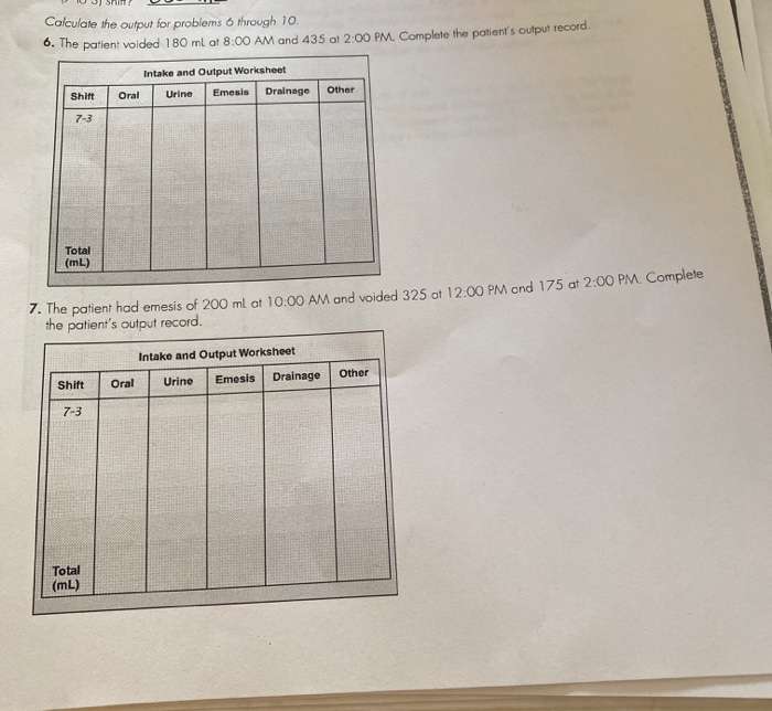 Solved Calculate the output for problems 6 through 10. 6. | Chegg.com
