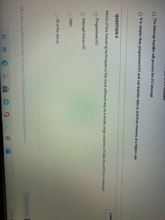 Solved Uuules The interrupt handler will process the VO | Chegg.com