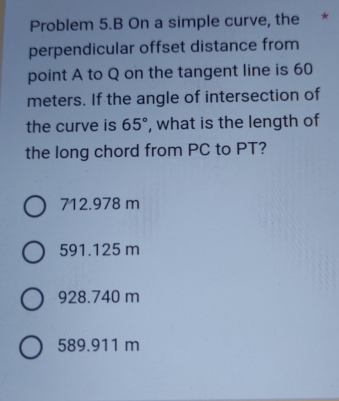 Solved Problem 5.B On A Simple Curve, The Perpendicular | Chegg.com