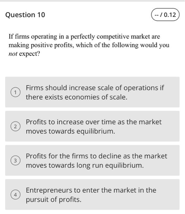 Solved If firms operating in a perfectly competitive market | Chegg.com