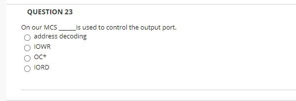 Solved QUESTION 11 The interrupt vector for INT 06 is | Chegg.com