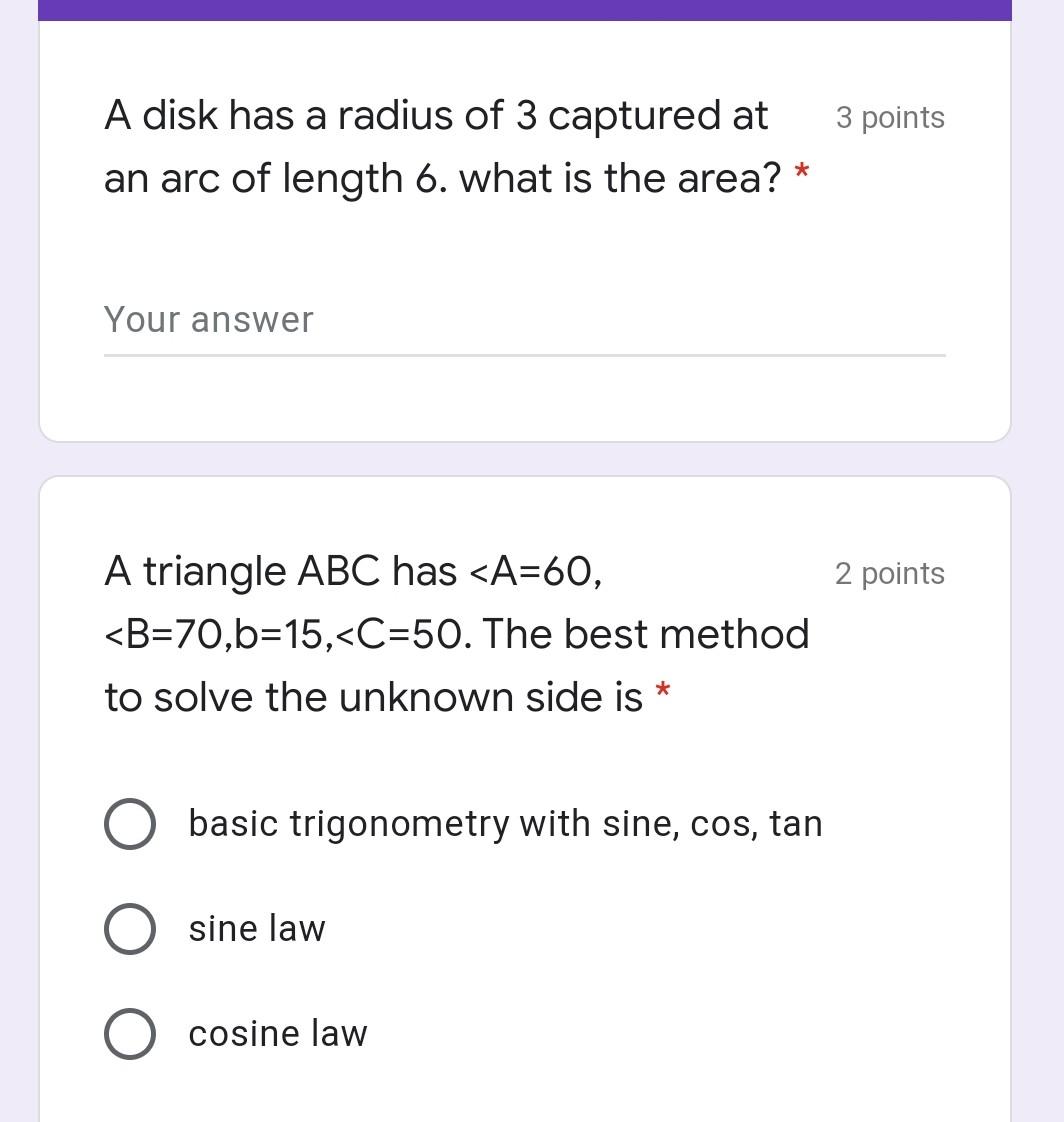 Solved 3 Points A Disk Has A Radius Of 3 Captured At An Arc 