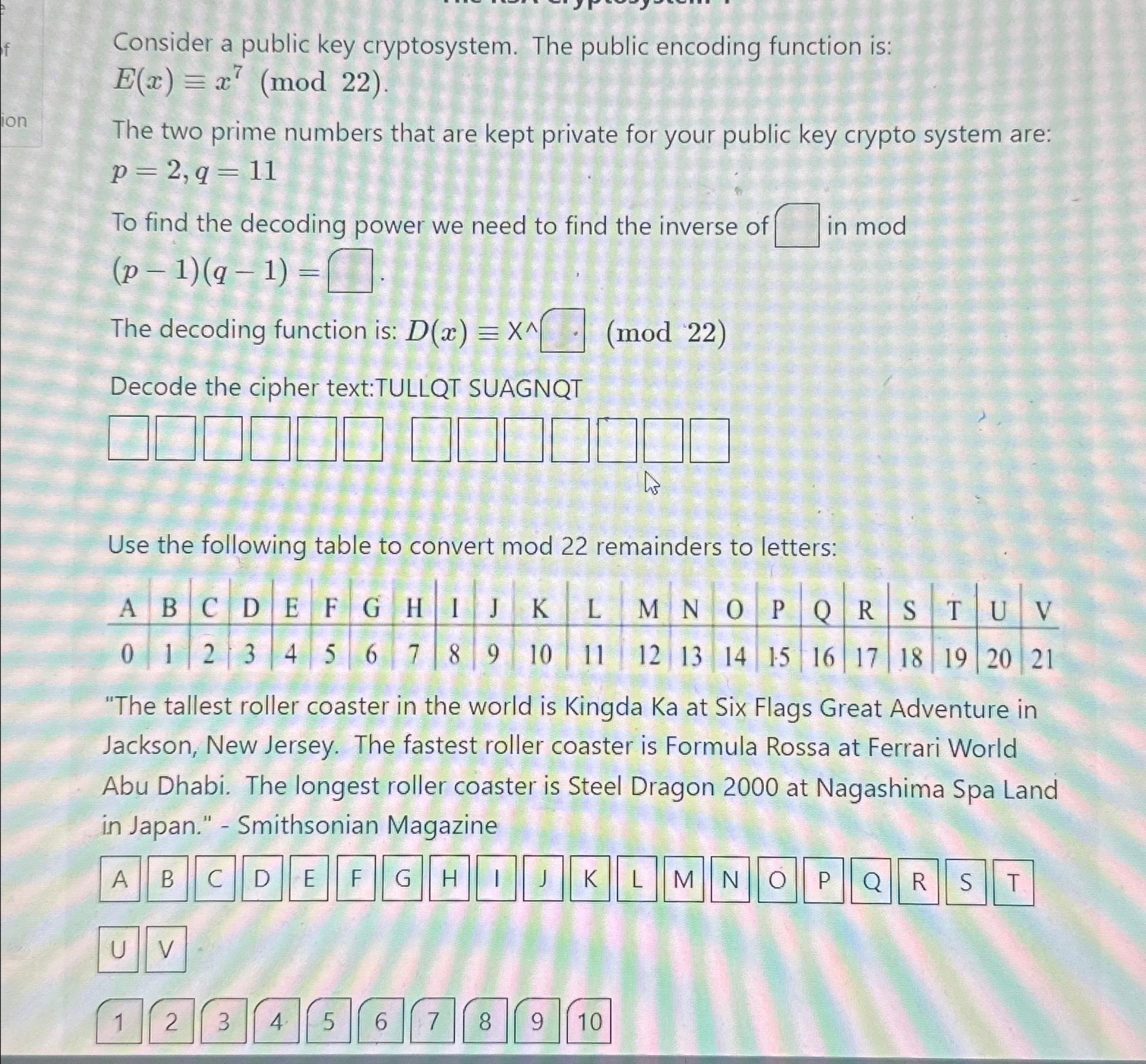 Solved Consider a public key cryptosystem. The public | Chegg.com