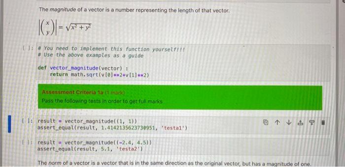 Solved The magnitude of a vector is a number representing | Chegg.com
