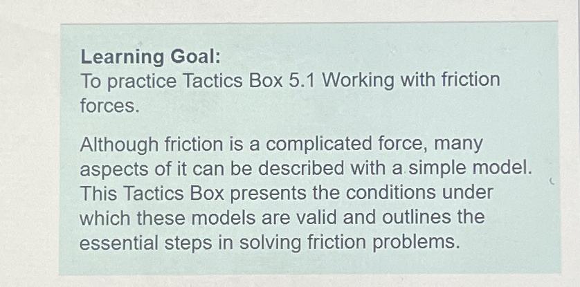 Solved Learning Goal:To Practice Tactics Box 5.1 ﻿Working | Chegg.com