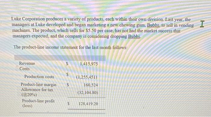 solved-luke-corporation-produces-a-variety-of-products-each-chegg