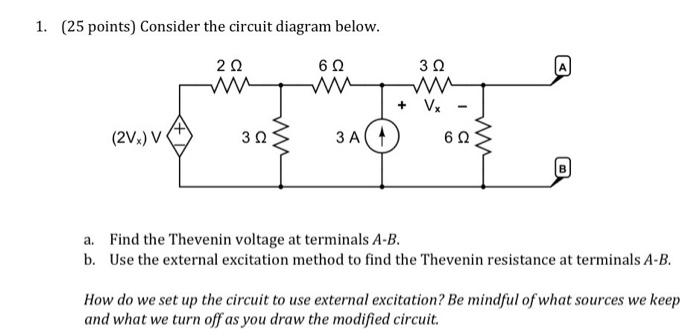 Solved 1 25 Points Consider The Circuit Diagram Below A