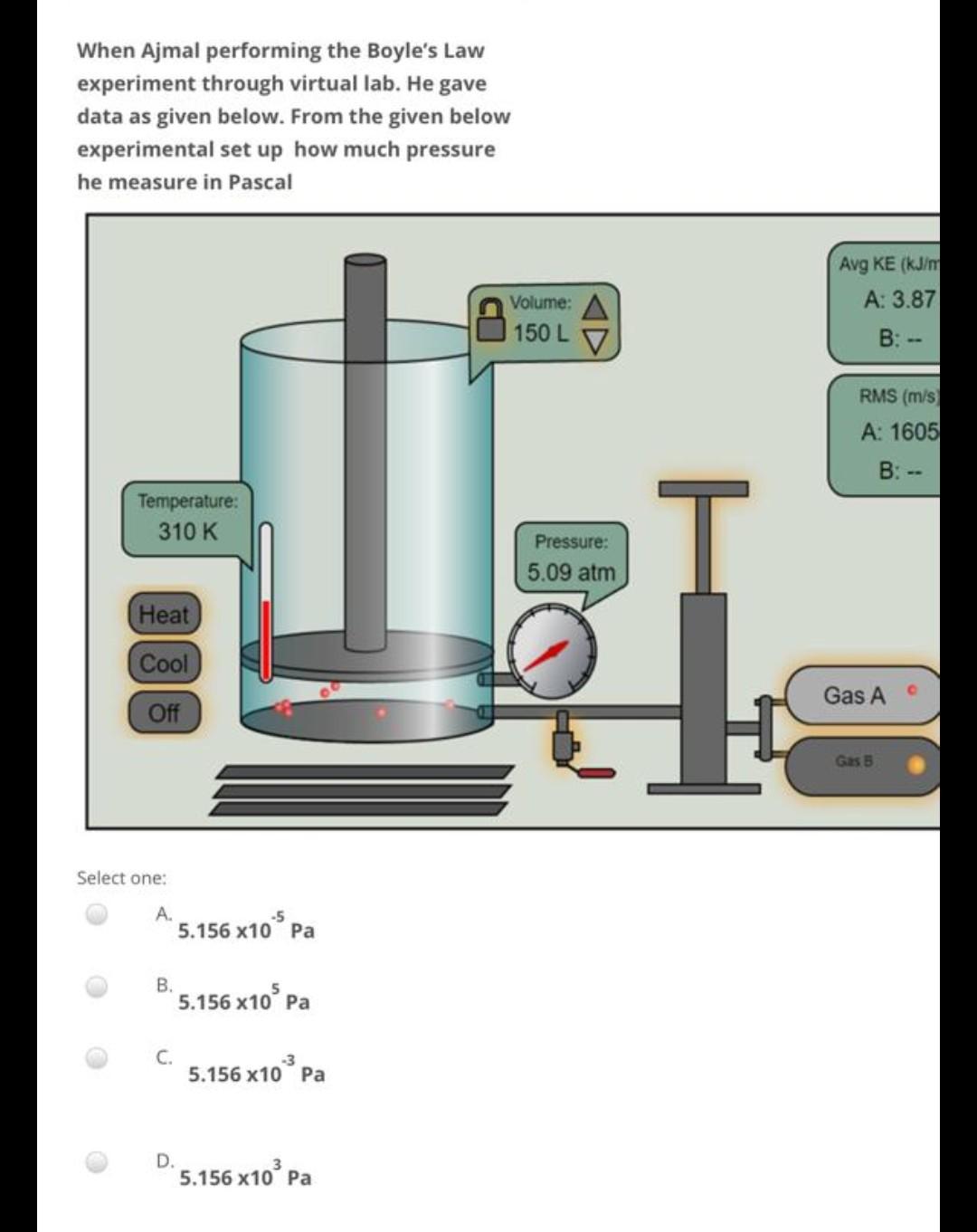 boyle's law experiment a level physics