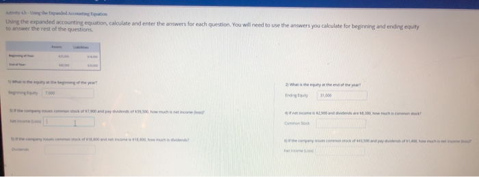 Solved: Using The Expanded Accounting Equation Calculate A... | Chegg.com