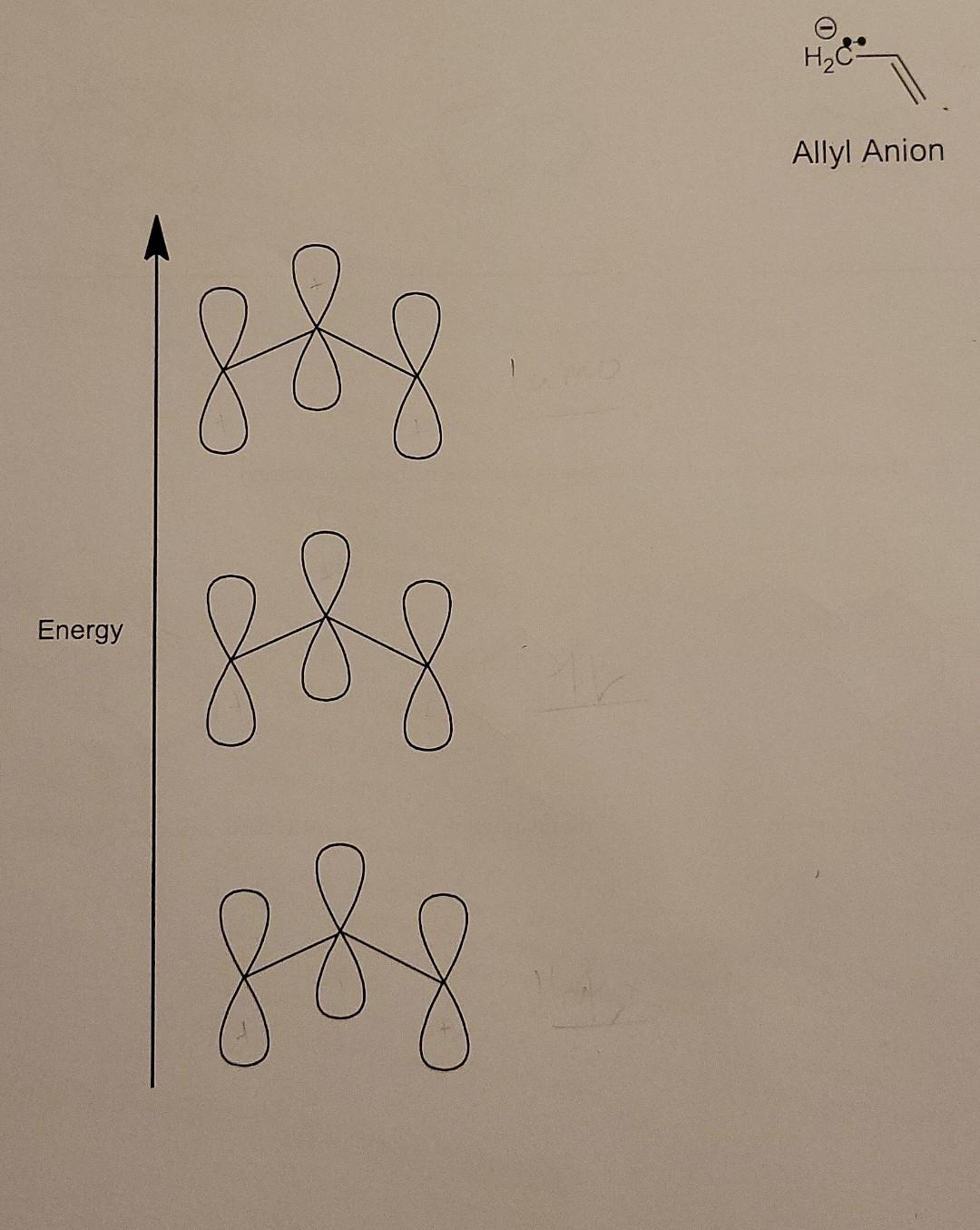 Solved The Pi System Of Allyl Anion Has 3 Molecular