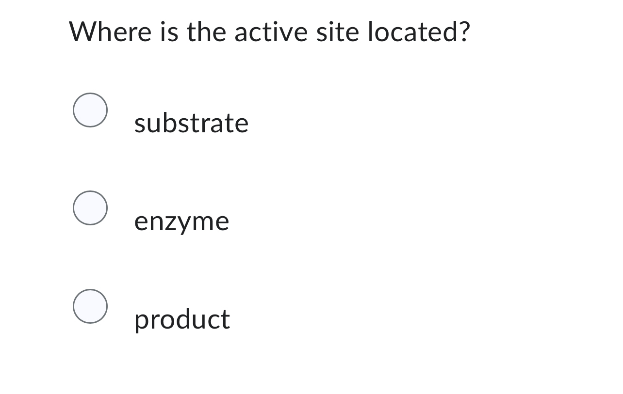 Solved Where is the active site | Chegg.com
