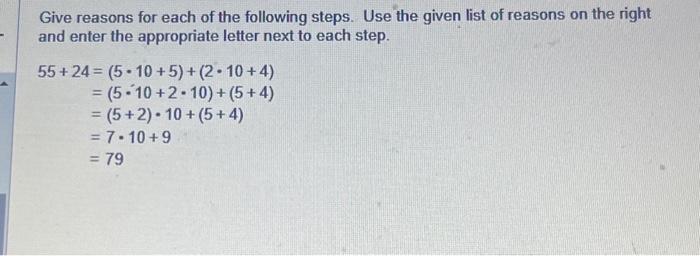 Solved Give reasons for each of the following steps. Use the | Chegg.com