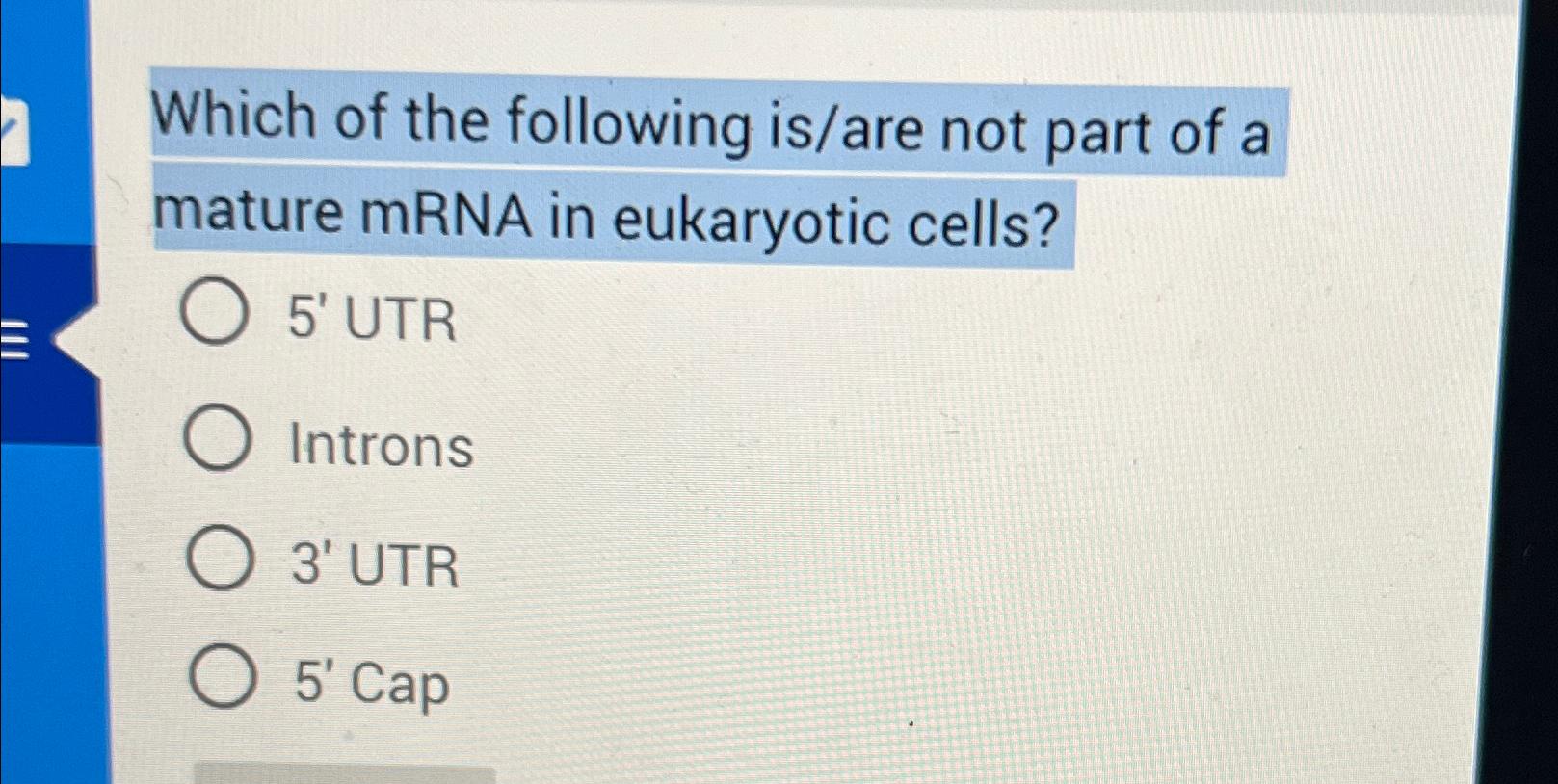 Solved Which of the following is/are not part of a mature | Chegg.com