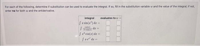 Solved For each of the following, determine if substitution | Chegg.com