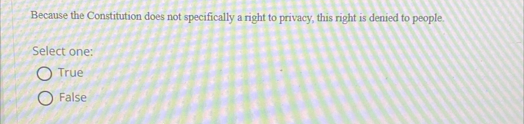 Solved Because the Constitution does not specifically a | Chegg.com