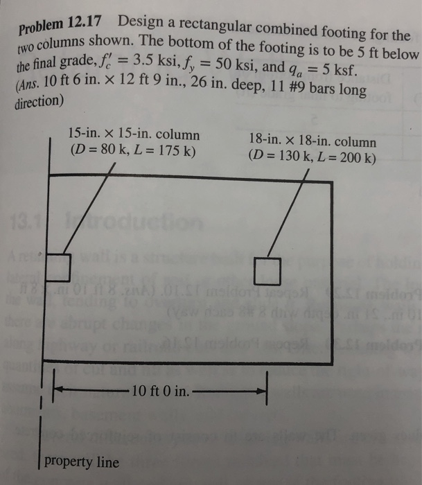 Solved Problem 12.17 12.17 Design a rectangular combined | Chegg.com
