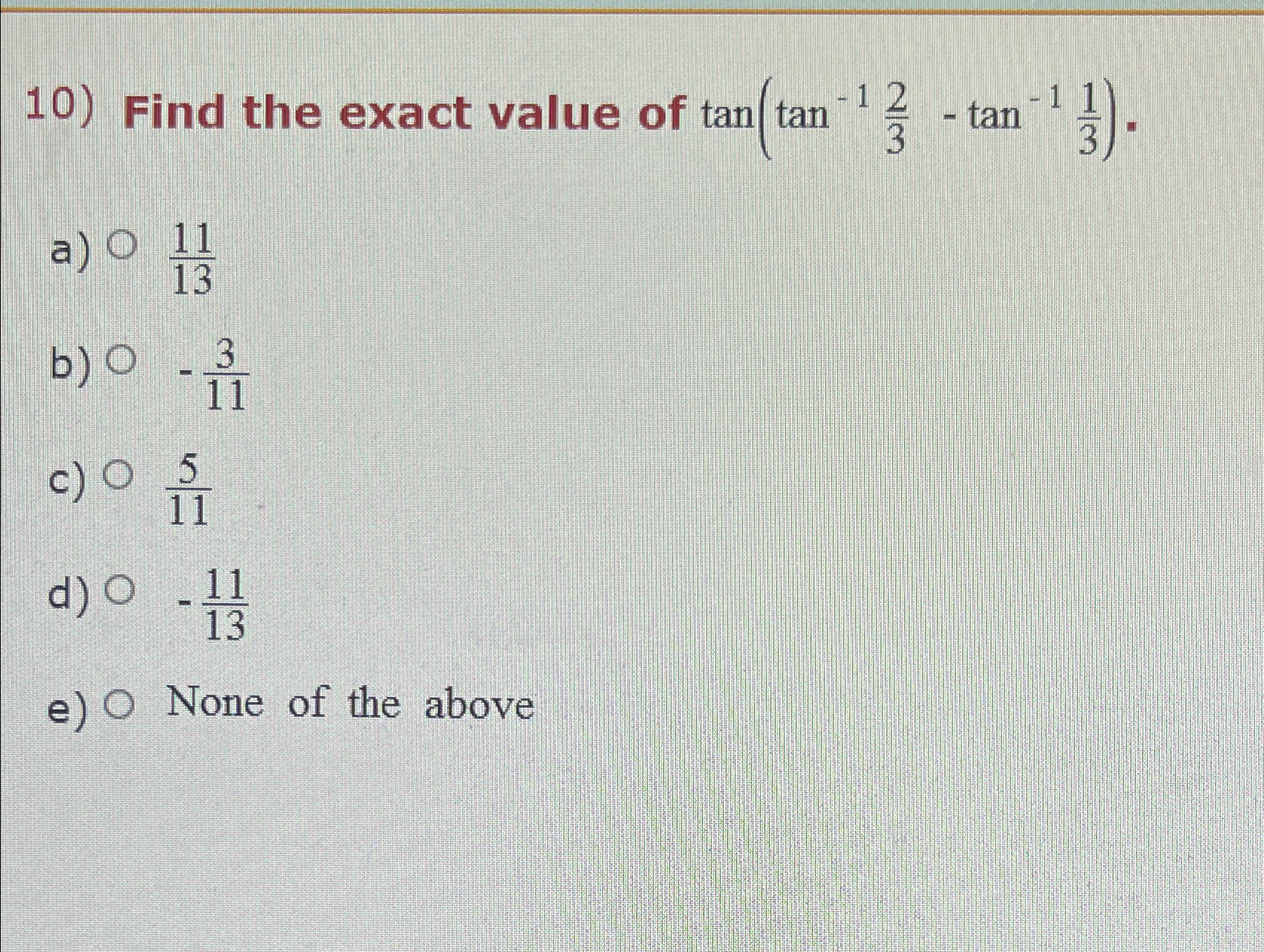 Solved Find the exact value of | Chegg.com