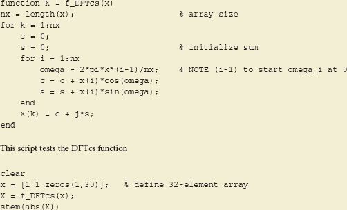 Solved: Direct computation of DFT. Consider Example 16.42 to verif ...