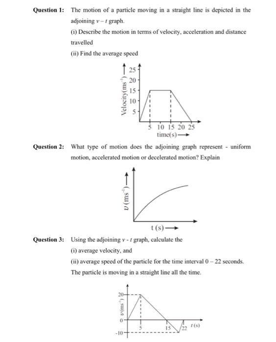 Solved Question 1: The motion of a particle moving in a | Chegg.com