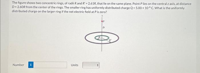 Solved The figure shows two concentric rings, of radii R and | Chegg.com