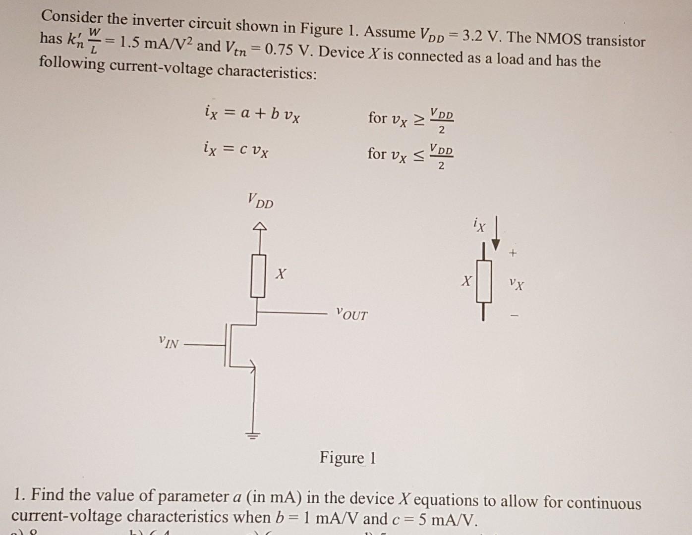 Solved has kn W Consider the inverter circuit shown in | Chegg.com