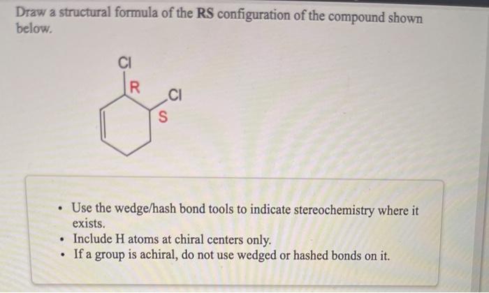 Solved Draw A Structural Formula Of The R Configuration Of 3631