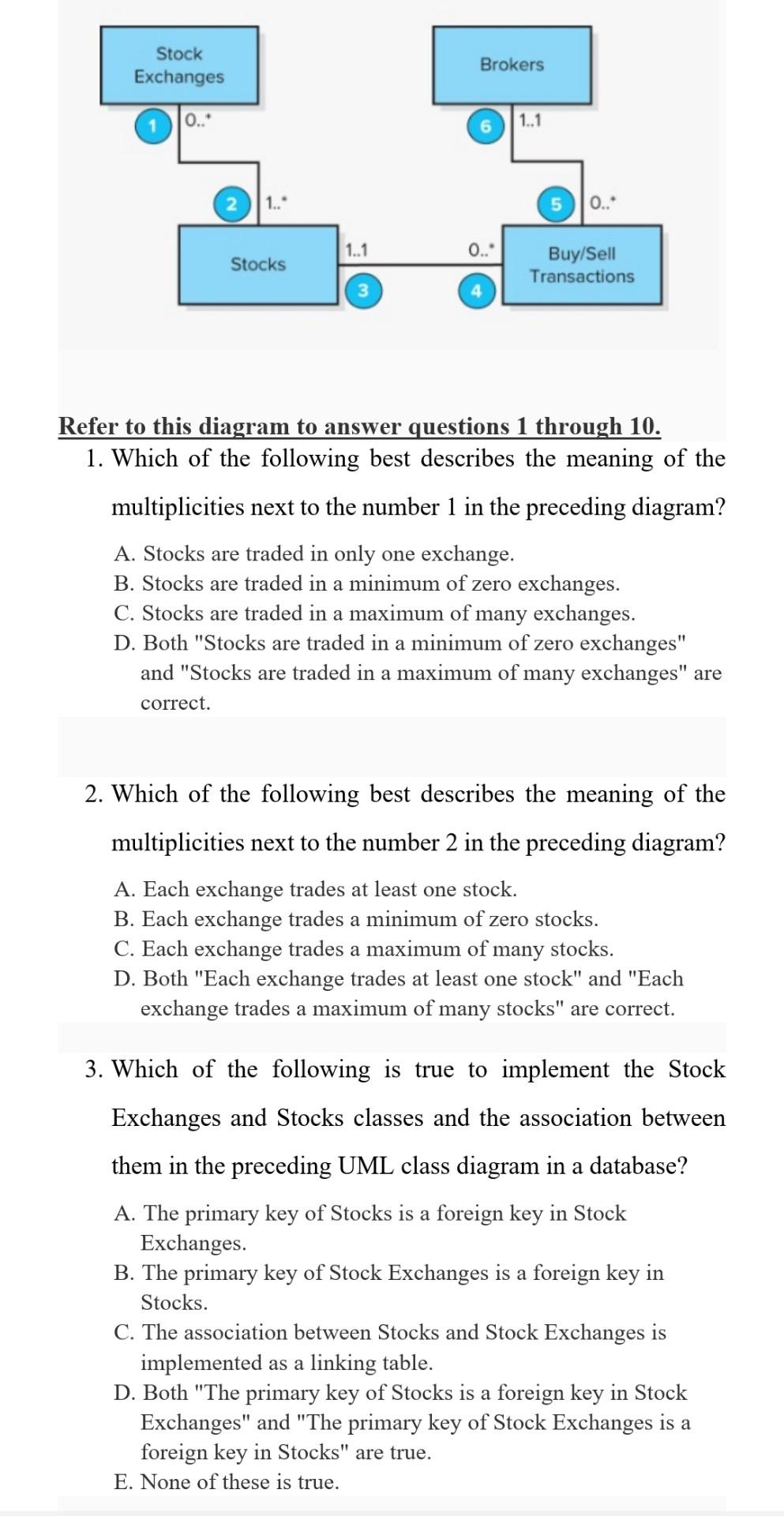 Solved Refer To This Diagram To Answer Questions 1 Through | Chegg.com