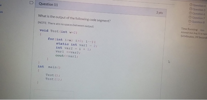 Solved U Question 11 us 2 pts Questiona © Questions ① | Chegg.com