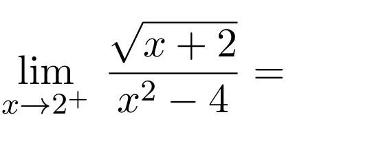 Solved limx→2+x2−4x+2= | Chegg.com