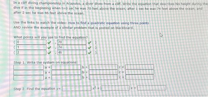 Solved In a cliff diving championship in Acapulco, a diver | Chegg.com