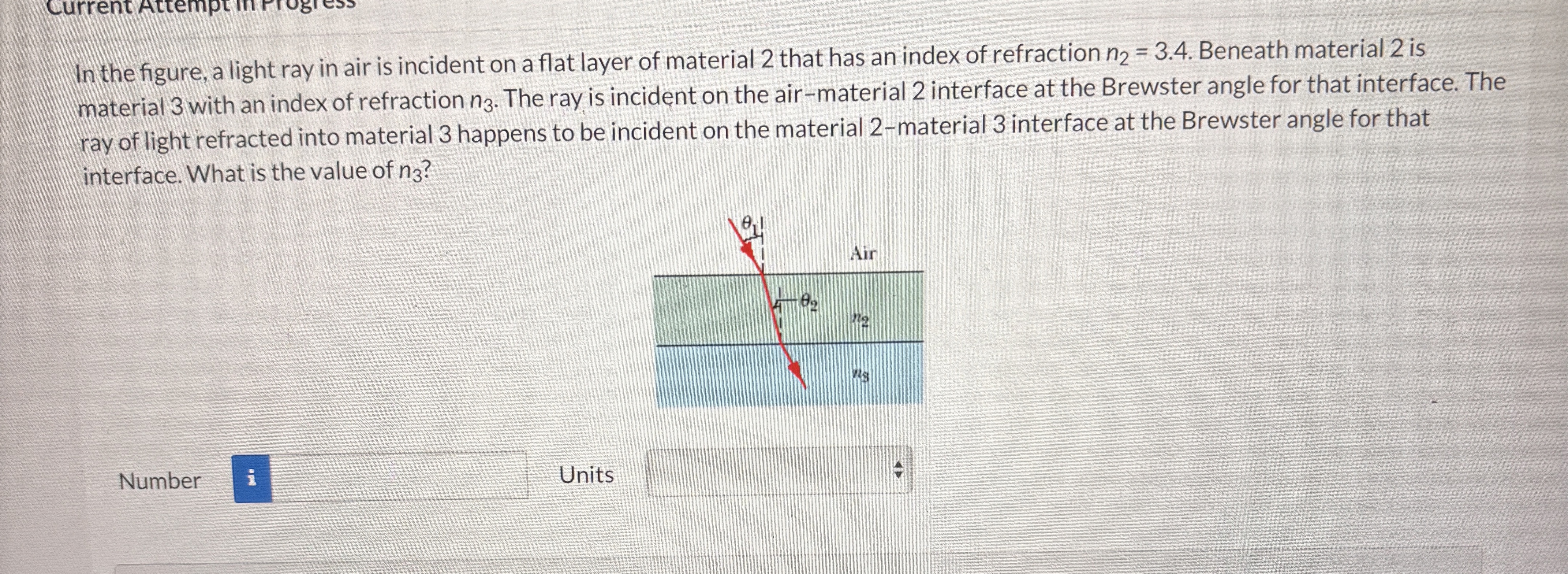 Solved In the figure, a light ray in air is incident on a | Chegg.com
