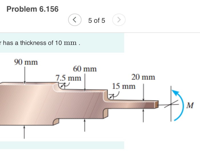 Solved Problem 6.156 5 Of 5 > The Stepped Bar Has A | Chegg.com