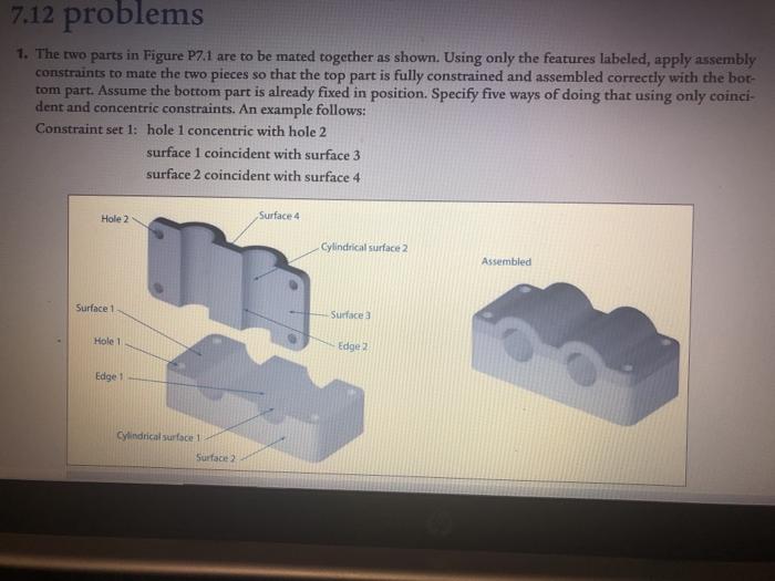 Solved This problem requires the use of solidworks. For the | Chegg.com
