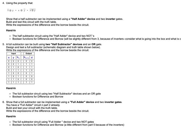 Solved 1. Build the half adder circuit. Test the circuit and | Chegg.com