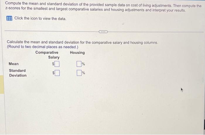 Solved Compute the mean and standard deviation of the | Chegg.com