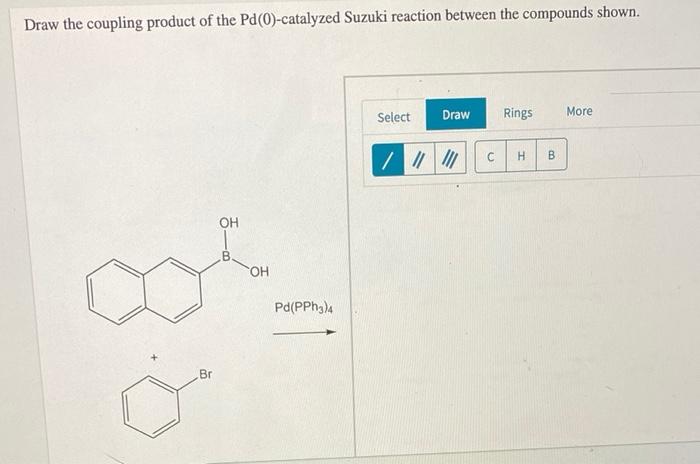 Solved Draw The Coupling Product Of The Pd(0)-catalyzed | Chegg.com