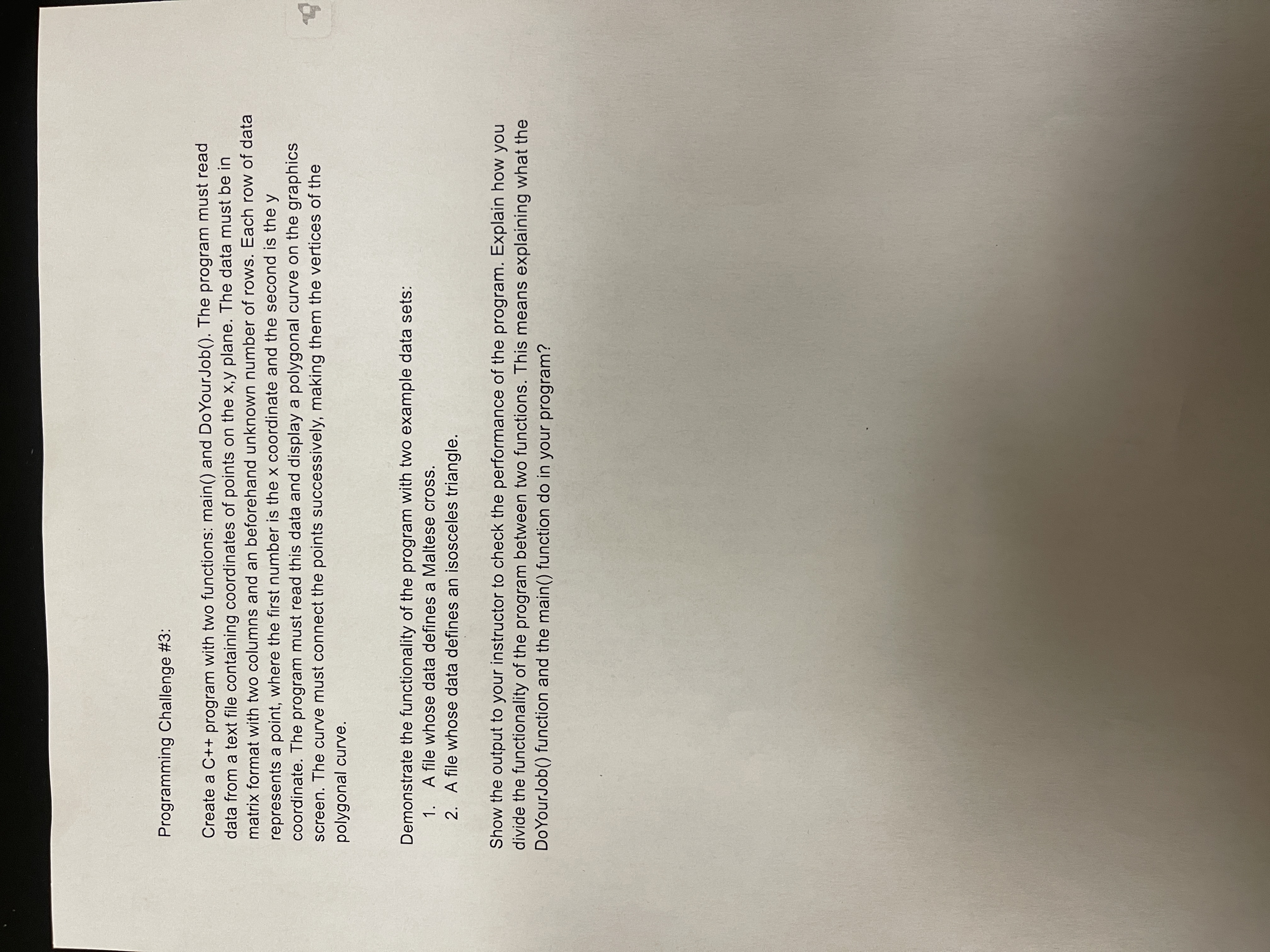 Solved Programming Challenge #3:Create a C++ ﻿program with | Chegg.com