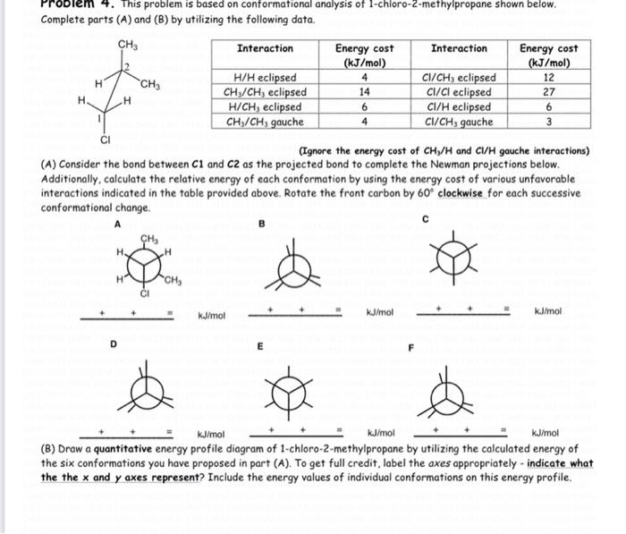 Solved 4. This Problem Is Based On Conformational Analysis | Chegg.com