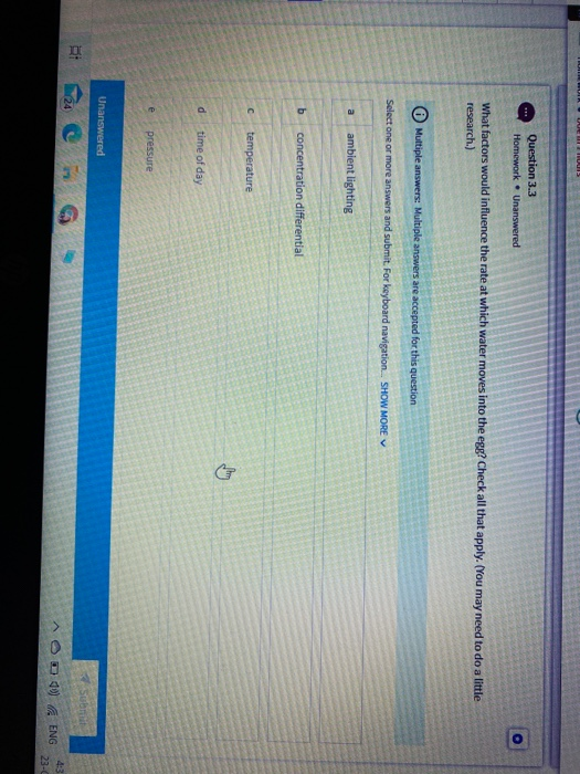Solved Question 3.3 Homework . Unanswered What factors would | Chegg.com