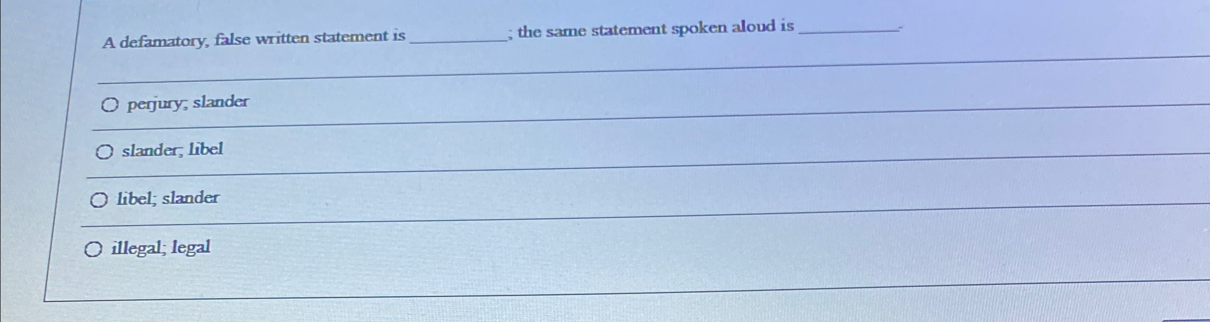False Written Statement