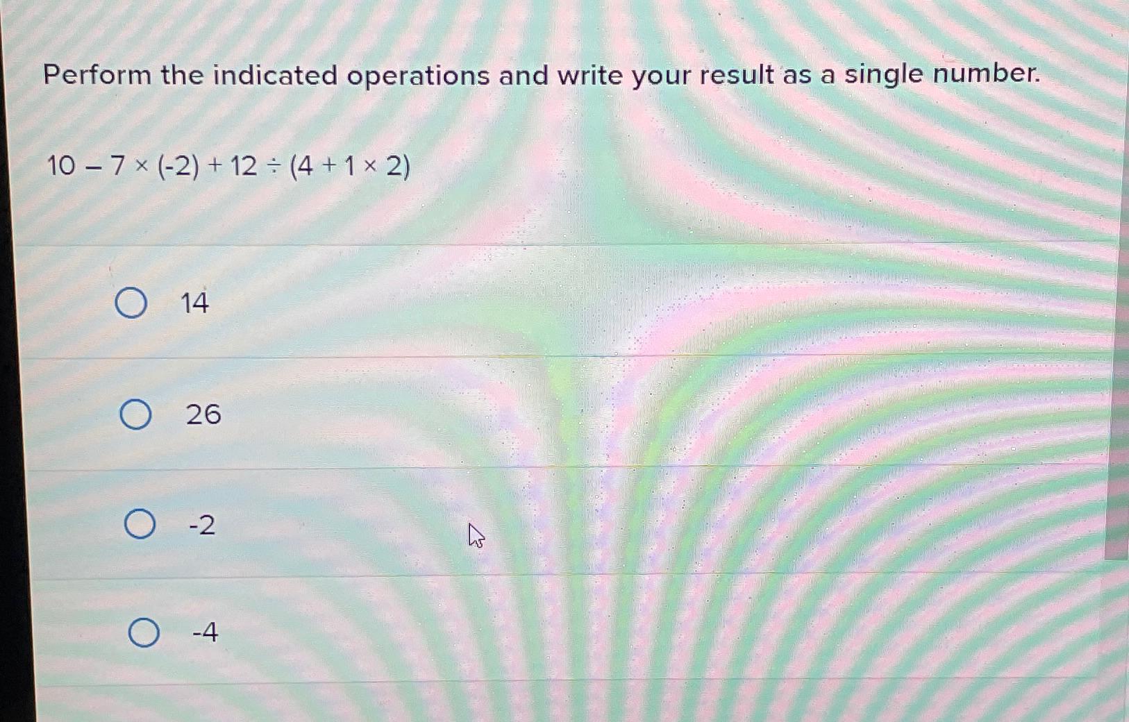 Solved Perform The Indicated Operations And Write Your | Chegg.com