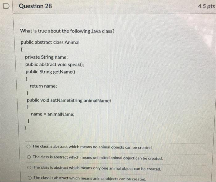 Solved Question 21 4.5 In my Java source code, I have the | Chegg.com