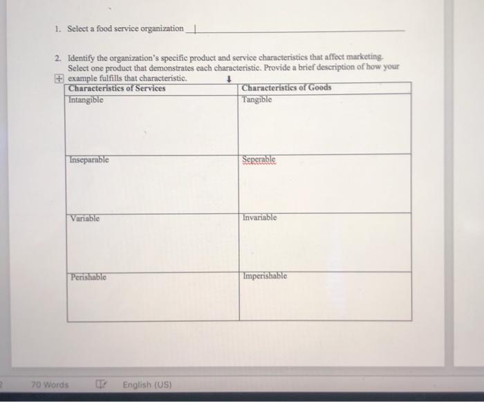 solved-1-select-a-food-service-organization-2-identify-chegg