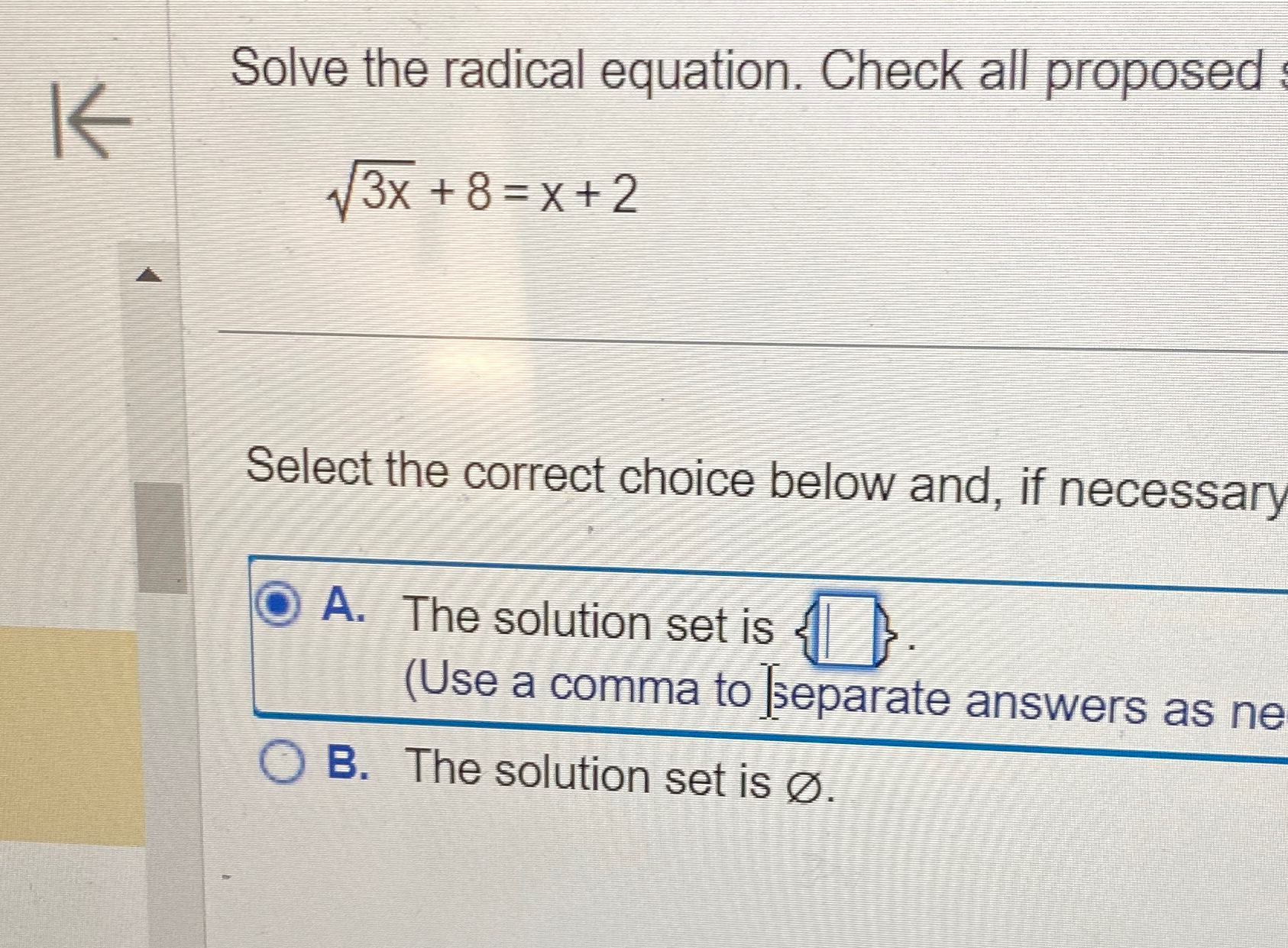 Solved Solve the radical equation. Check all | Chegg.com