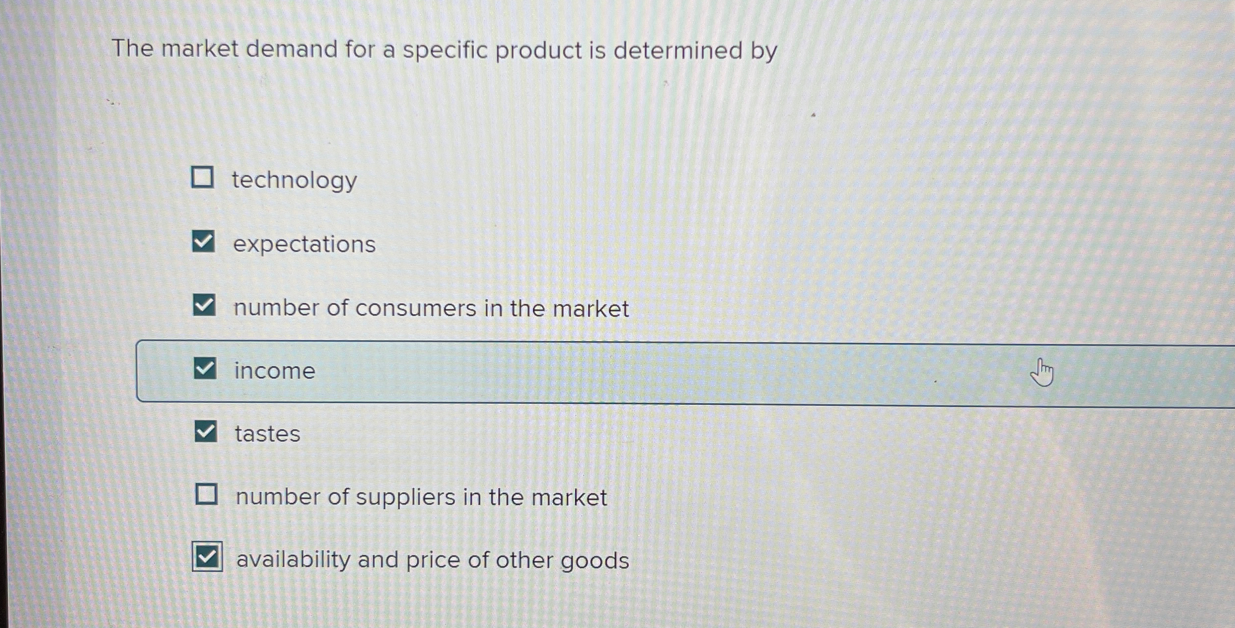 Solved The market demand for a specific product is | Chegg.com