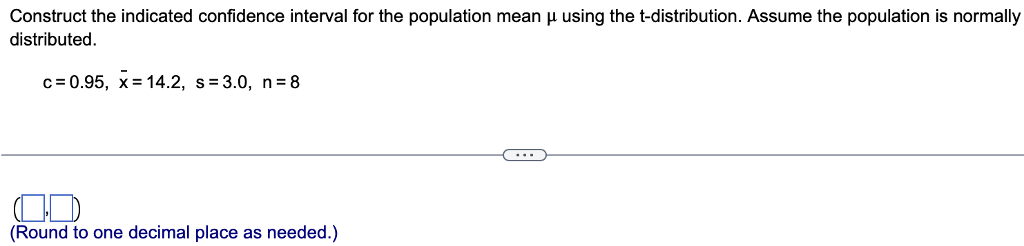 Solved Construct the indicated confidence interval for the | Chegg.com