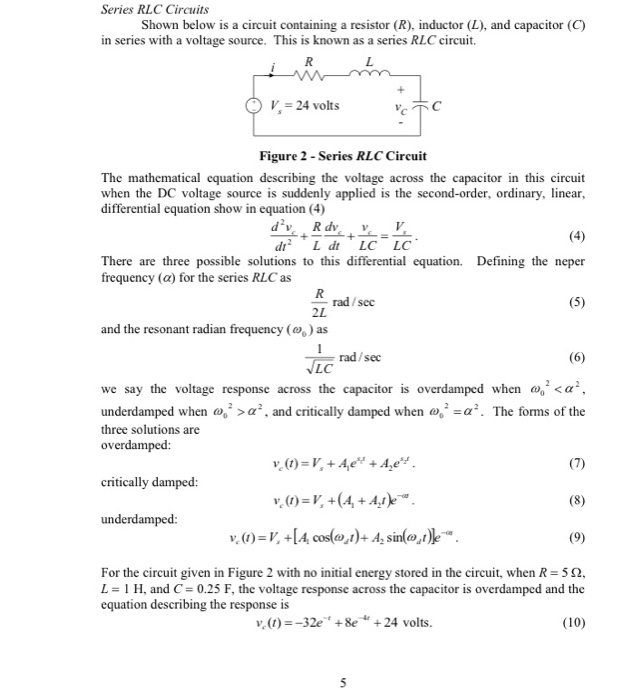 Solved Series Rlc Circuits Shown Below Is A Circuit Conta Chegg Com