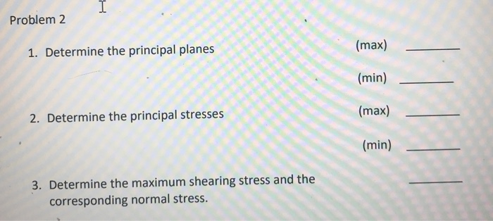 Solved Problem 2 For the state of plane stress shown in | Chegg.com