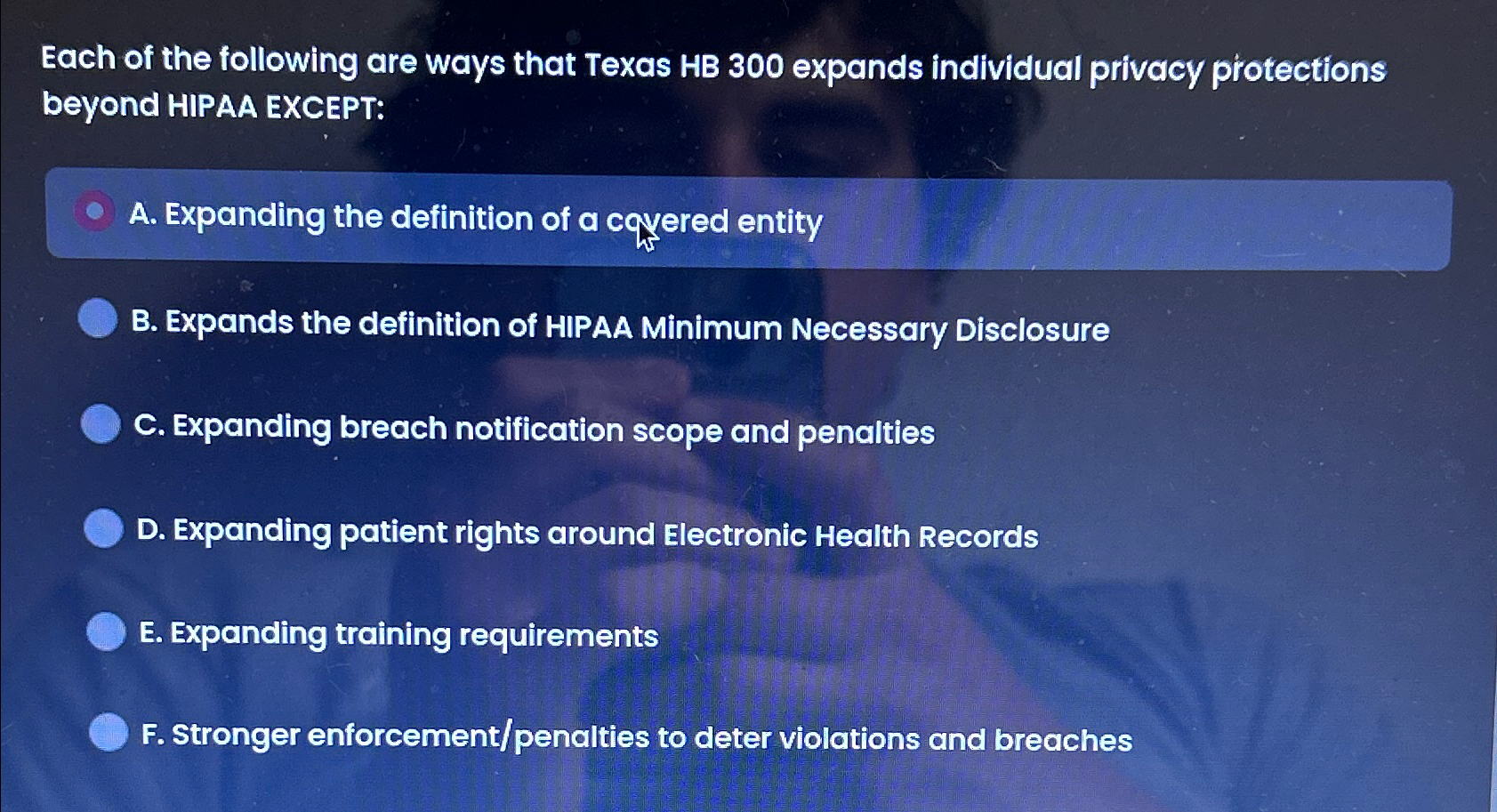 Solved Each of the following are ways that Texas HB 300